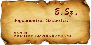 Bogdanovics Szabolcs névjegykártya